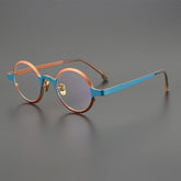 Audie Titanium Round Glasses Frame Round Frames Southood Blue